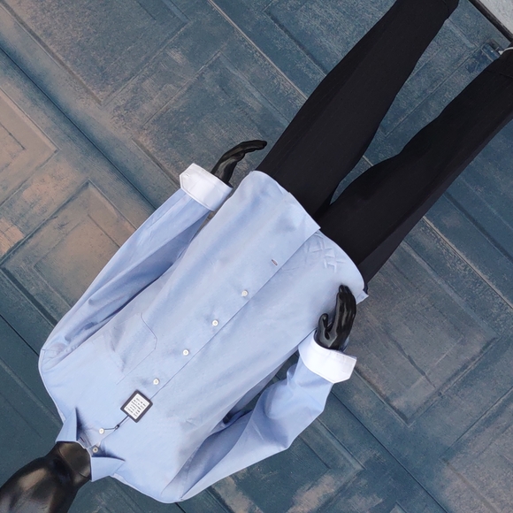 Paul Betenly Men's Classic Fit Lt. Blue Luxury dDess Shirt - Picture 10 of 17